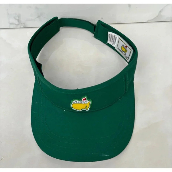 Vintage Masters Golf Green Visor Adjustable Velcro Hat Cap Sports One Size - Picture 1 of 5